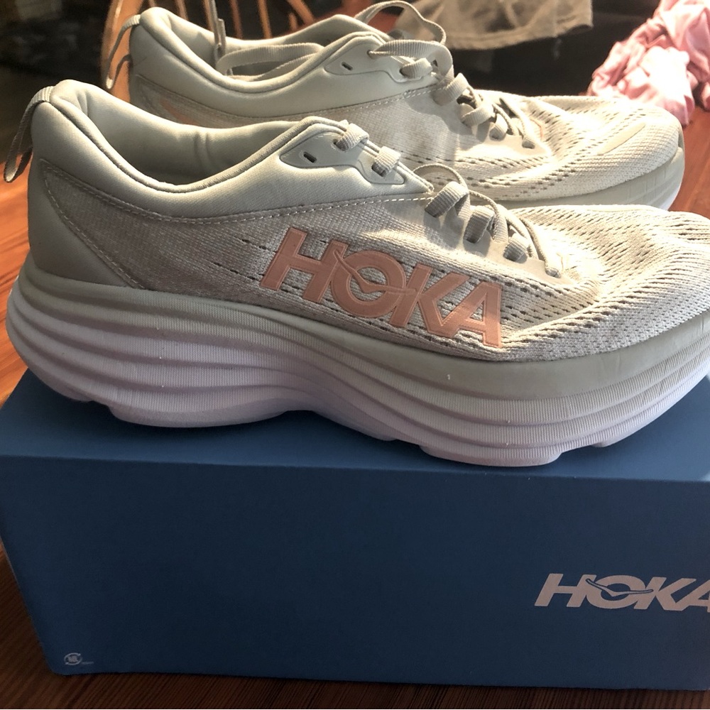 Grey Hoka One One Bondi 8